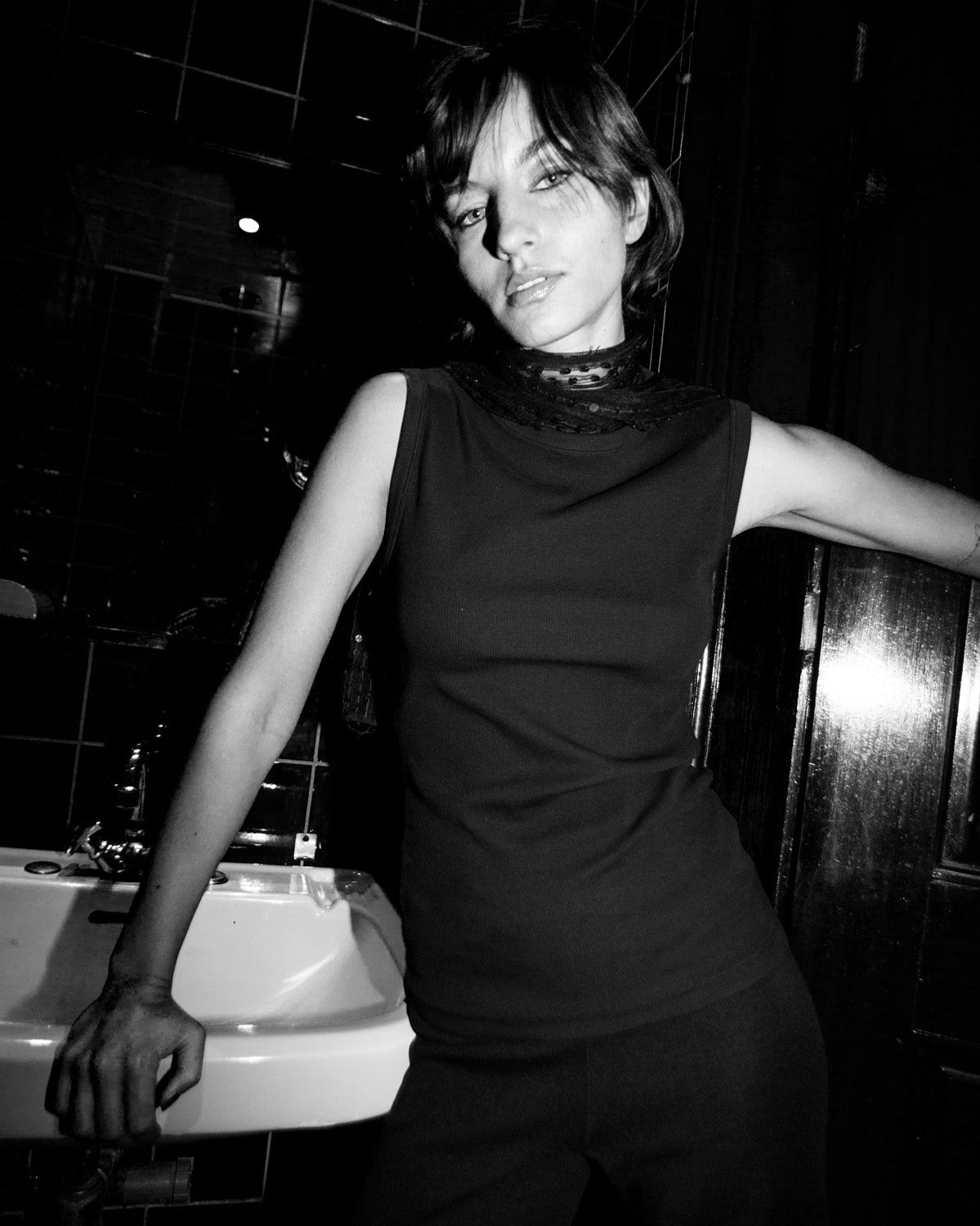 Sleeveless T-shirt Black